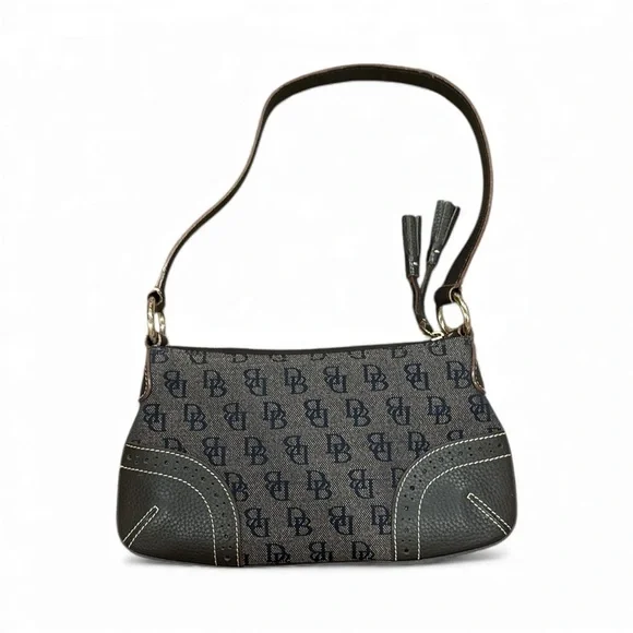 DOONEY & bourke Elegant Blue and Brown Shoulder Bag - Picture 4 of 6